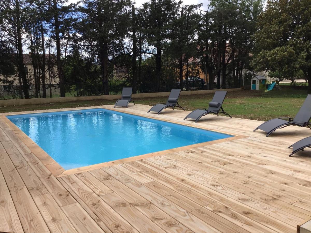 Gite Les Oliviers 10 Pers Piscine Au Calme 4 Etoiles Saint-Laurent-la-Vernède Dış mekan fotoğraf