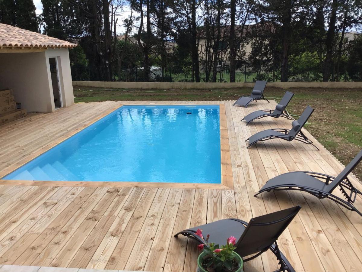 Gite Les Oliviers 10 Pers Piscine Au Calme 4 Etoiles Saint-Laurent-la-Vernède Dış mekan fotoğraf